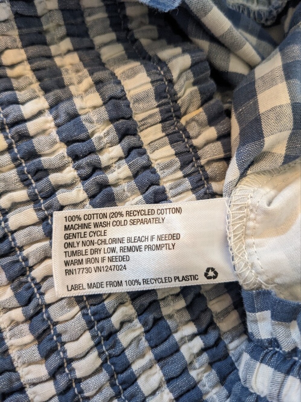 Universal Thread Cotton Blue Gingham Tiered Midi Skirt Size Large - Picture 7 of 7